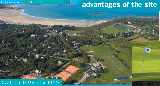 Location next to golf course and sea